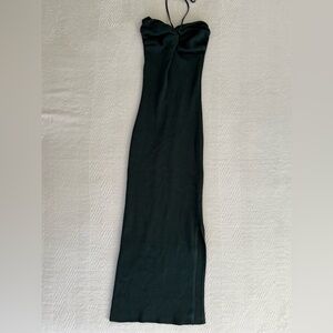 Forest Green Strapless Maxi Dress
